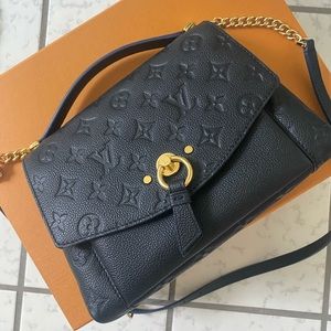 Louis Vuitton Black Empreinte Leather Blanche BB Handbag Excellent Condition